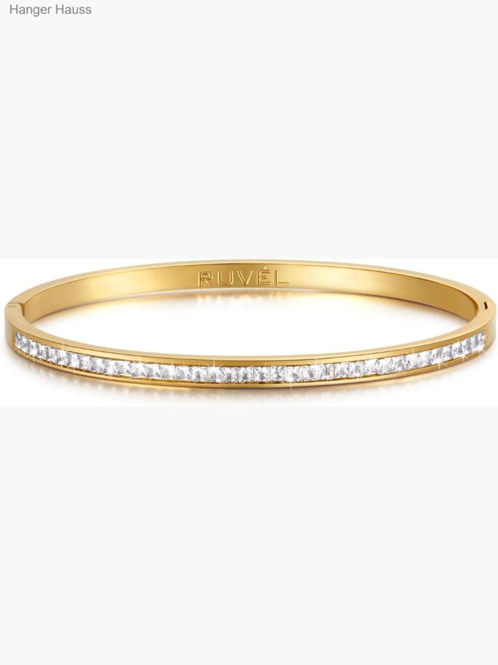 18K Gold Plated Tennis Bangle Bracelet Dainty Stackable Thin Bracelet